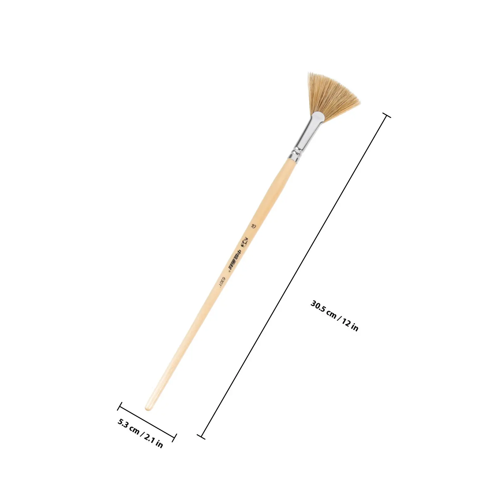 6Pcs Fan Shape Oil Painting Brushes Multi-Function Watercolor Paint Brush Set Portable Ergonomic Drawing Accessories