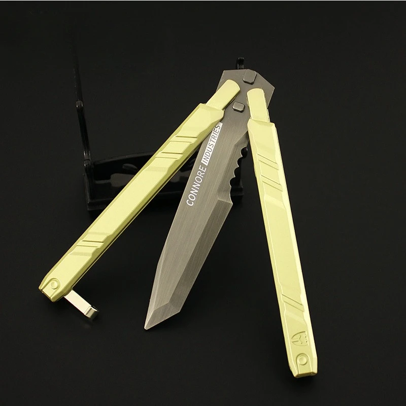 Valorant Game Weapon Anime Surrounding 21cm Fearless Contract Reconnaissance Action Butterfly Knife Zinc Alloy Throw Knife Toys