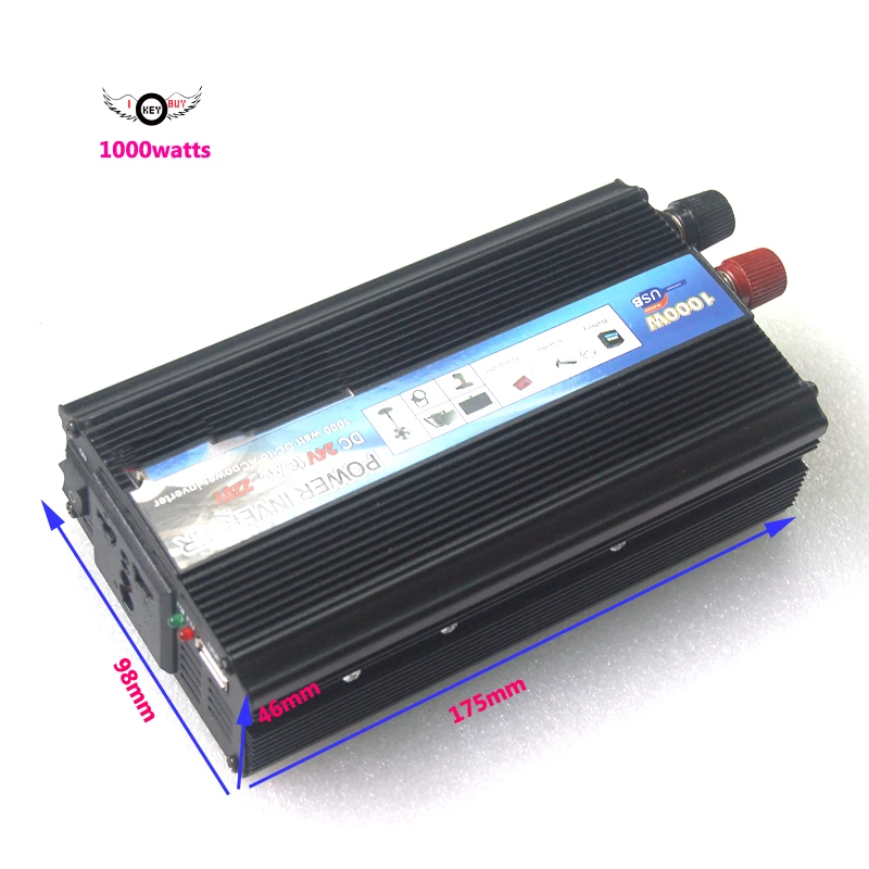 1pc   Multi-function Car Inverter 24v Truck Van Auto Switch 220V USB Power Converter Socket Smart Quick Charge