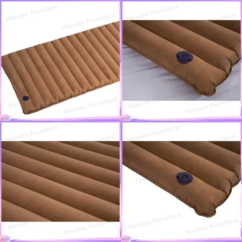Ultralight Inflatable Sleeping Pad Suede Fabric Camping Mat Portable Air Mattress for Backpacking Hiking Outdoor Travel Gear