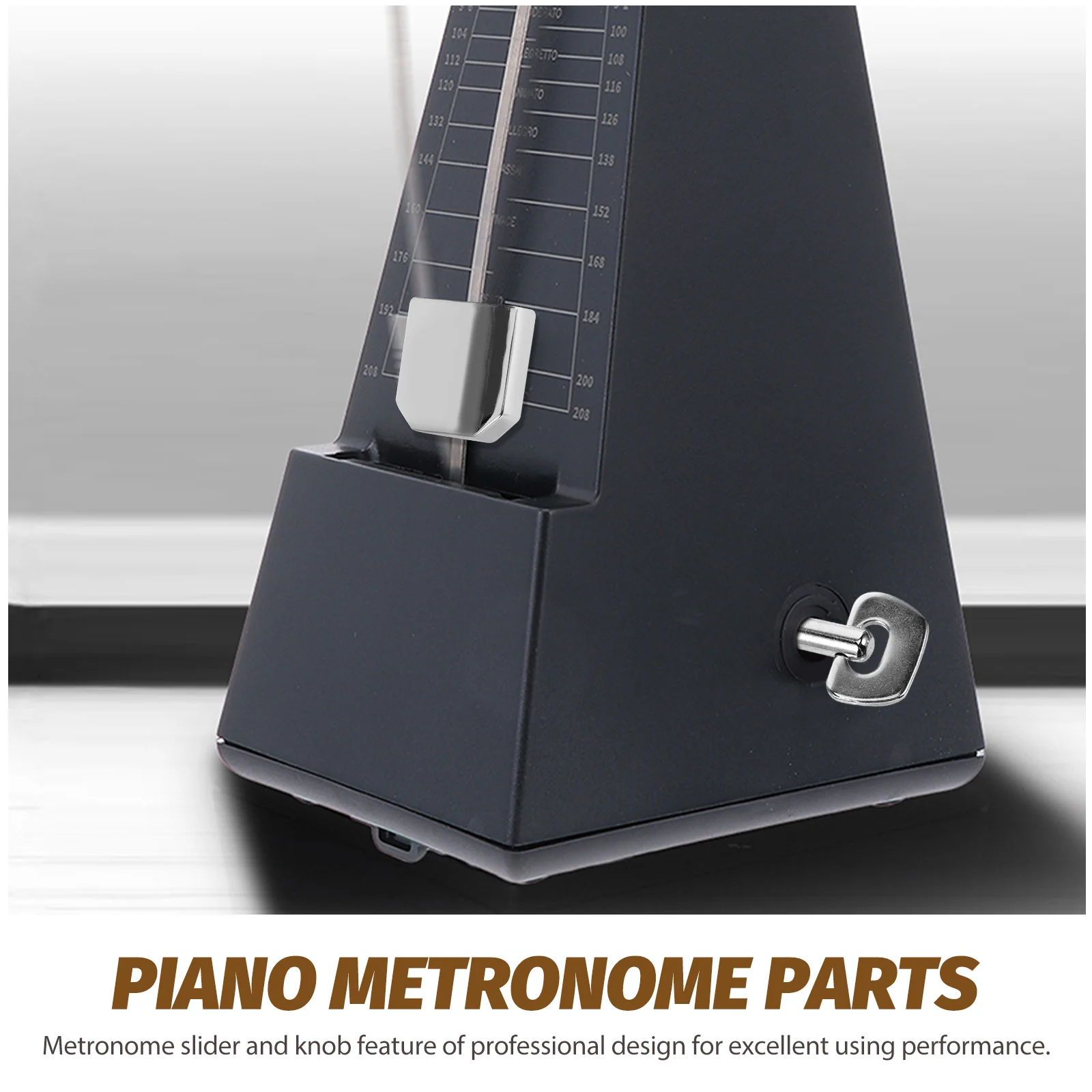 

Pendulum Clockwork Rod Metronome Slider Metal Knob Replacement Parts Durable Reliable Easy Install Musical Instrument