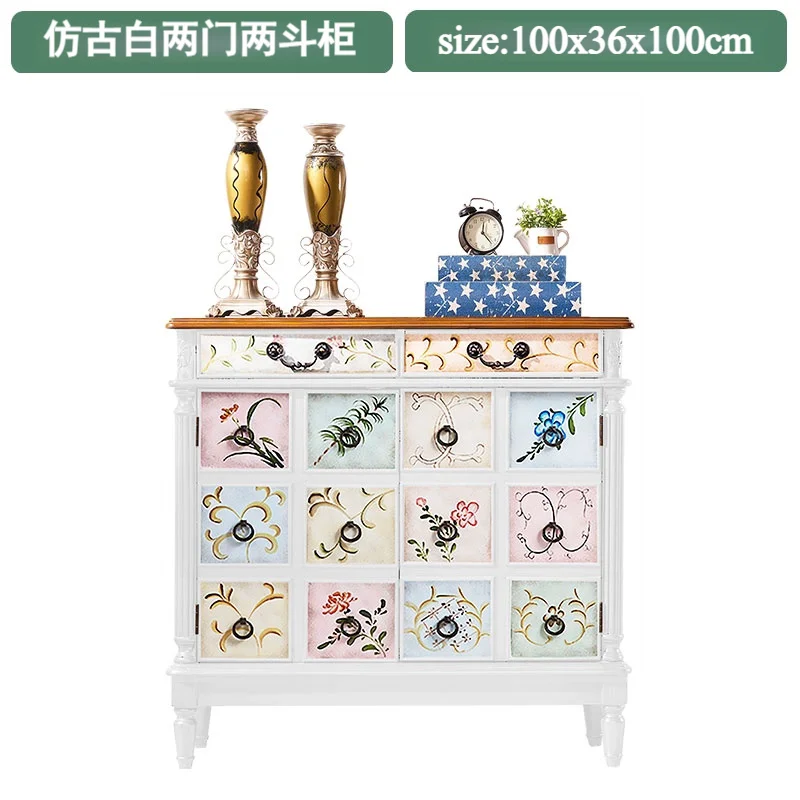 Drawer household medieval style foyer living room balcony locker entry porch partition cabinet