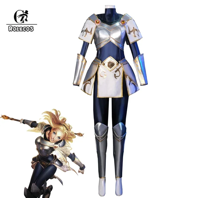 ROLECOS Gioco LOL La Signora della Luminosità Lux Costume Cosplay Lux Magic College Girl Uniform Donna Halloween Set completo costume