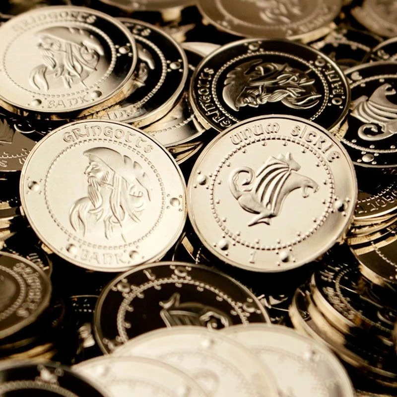 Harry Potter Gringotts Coins Set, Galleon Commemorative Coins Hogwarts Movie Peripherals for Cosplay Collection view 5