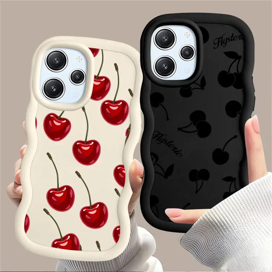 حافظة لهاتف Xiaomi Redmi Note 10 9S 13 Pro Plus 14 Pro 8 9 10S 12 11 غطاء هاتف ناعم نمط الكرز #6