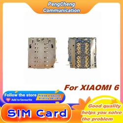 10pcs For XIAOMI 6 SIM Card Reader card Socket  Connector Slot Tray Holder Repair Spare Parts Mobile phone accessories