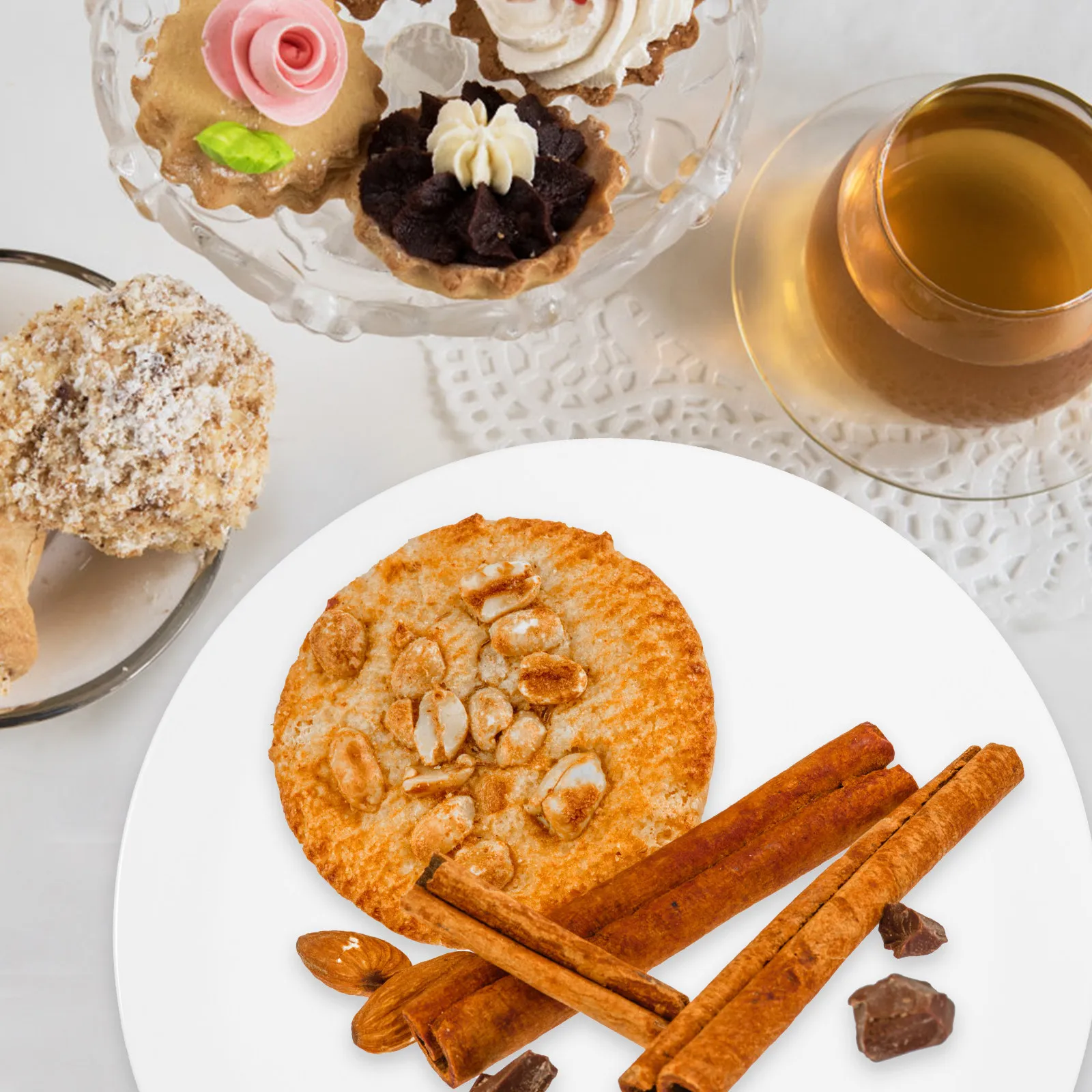 

10-дюймовая круглая тарелка из меламина, имитация фарфора, гладкая поверхность, для закусок, фруктов, сыра, хлеба, торта, для свадеб и вечеринок