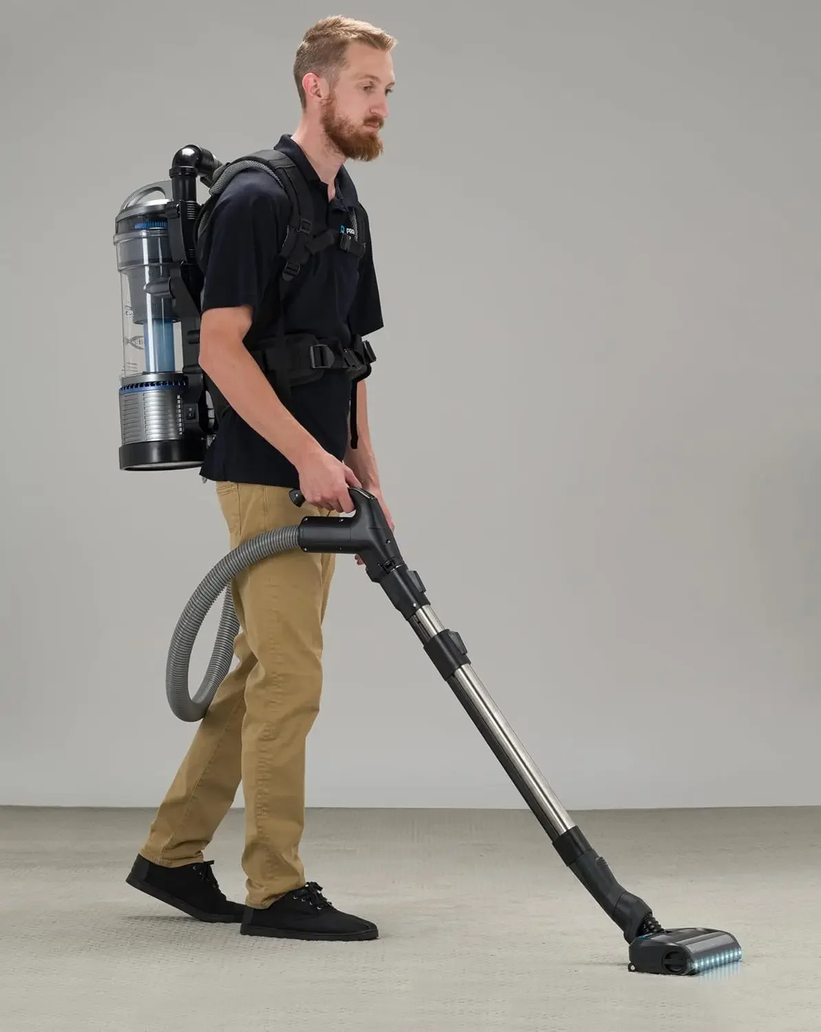 2.0 Beutelloser Rucksack-HEPA-Staubsauger mit Power-Düse