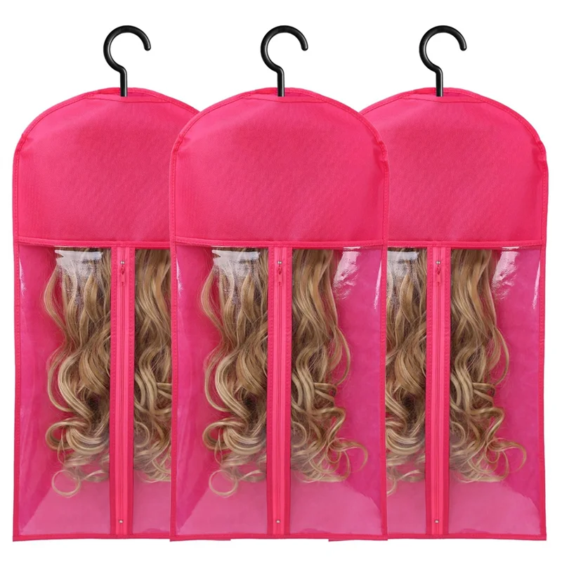 

Стабильный держатель для наращивания волос, 3 шт., держатель для нескольких париков, сумки для париков с вешалкой для хранения наращивания волос