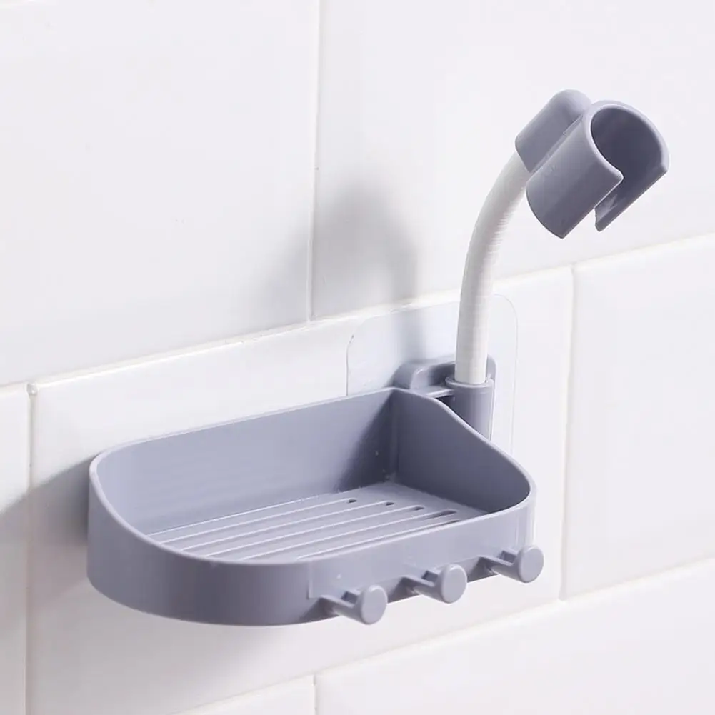 1 Set Shower Bracket Rotatable Drain No Punching Adjustable Universal Shower Arm Bathroom Bracket for Toilet