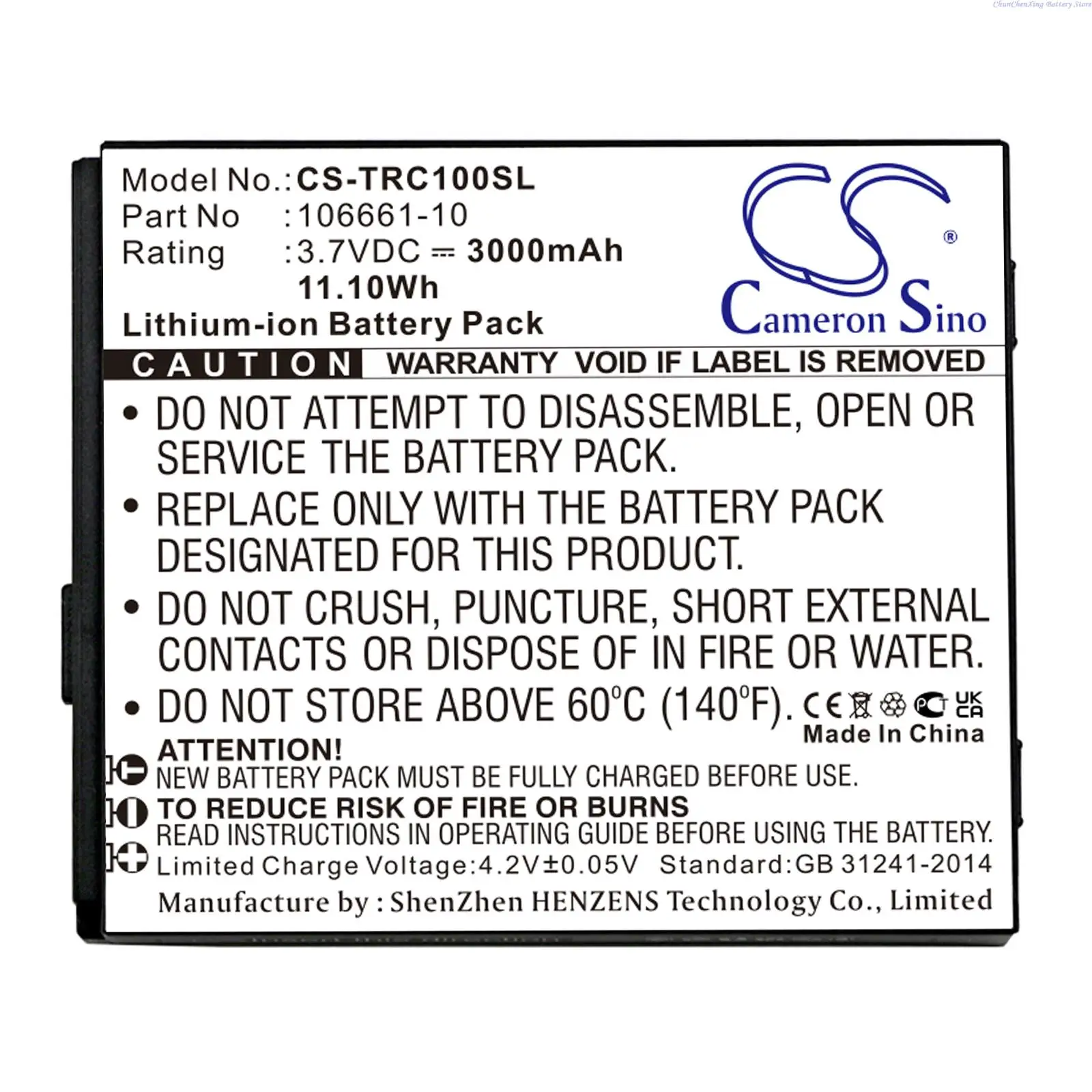 Cameron Sino 3000mAh Handheld Data Collector Battery 106661-10, 106661-20 for Trimble TDC100, Mapper 50