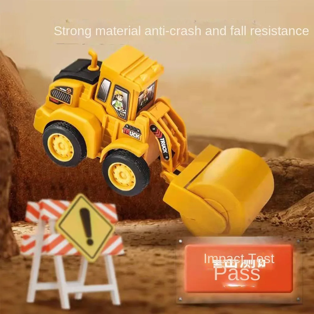 New Excavator Engineering Vehicle Model Bulldozer Road Roller Construction Vehicle Toy Portable Press Sliding Car Kids