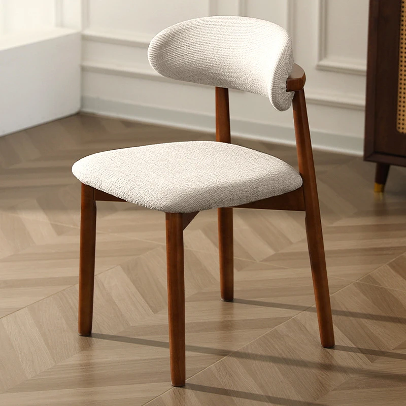 

Chenille Arched Back Chair Cover Nordic Hotel Home Dining Room Decor Curved Wood Chair Slipcovers Split Seat Protector Dust Case