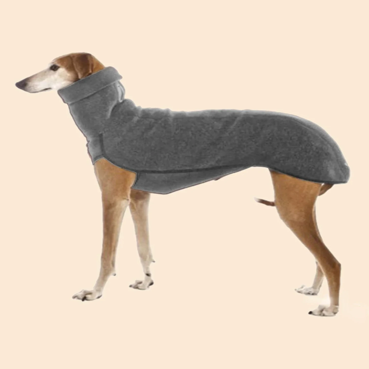 Greyhound Clothes, Dog Winter Coat Pajamas Onesies Turtleneck Stretch Greyhound Apparel Pet Clothes Coat Outfit  Medium, Lar