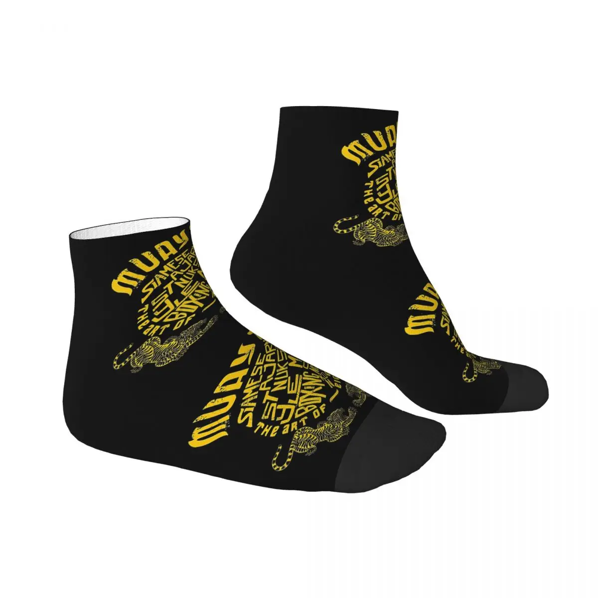 Twin Tiger Sak Yant Tattoo Socks Harajuku Sweat Absorbing Stockings All Season Socks Accessories for Unisex Gifts