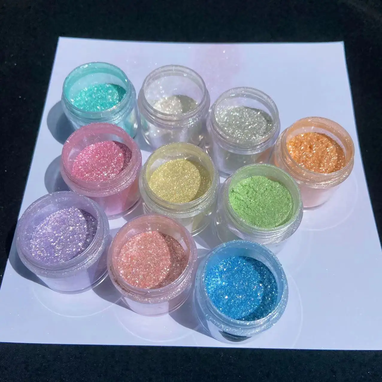10 colori scintillanti polvere glitter per unghie arcobaleno cristallo diamante pigmento polvere olografica manicure fai da te unghie cromate decorazione artistica