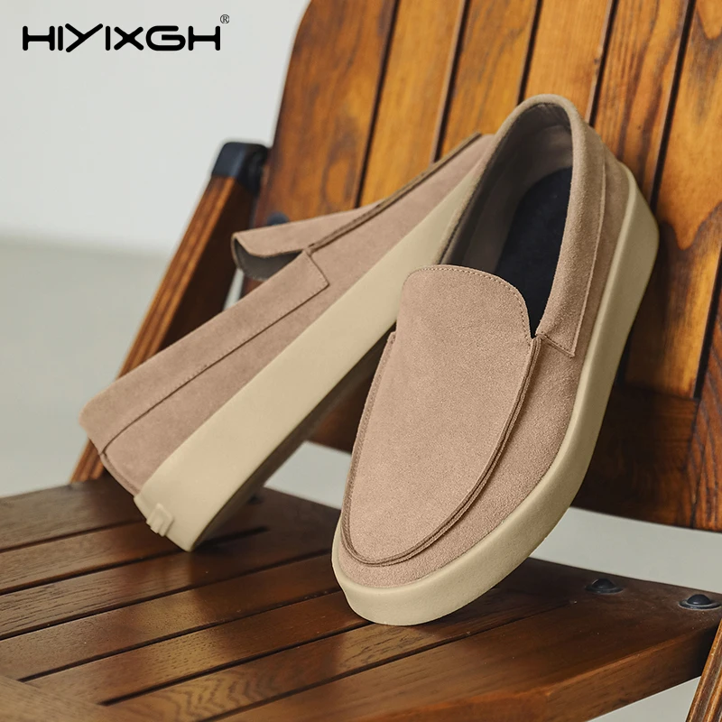 

High Quality Men's Loafers Soft Suede Slip-on Shoes Man Flats Lightweight Comfortable Driving Shoes For Man Summer Casual Shoes