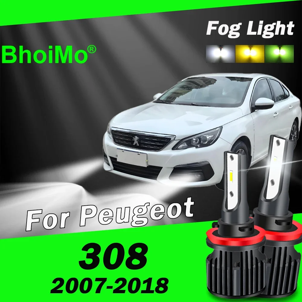 

For Peugeot 308 2007 - 2018 Front Fog Light Lamp Led Bulb 2008 2009 2010 2011 2012 2013 2014 2015 2016 2017