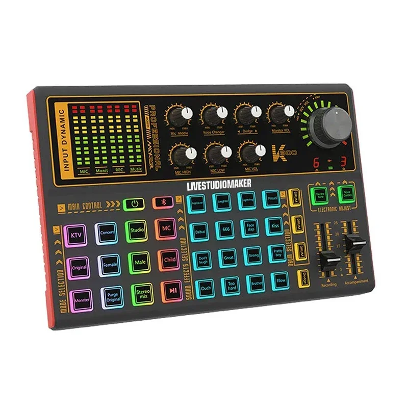 Gran tarjeta de sonido para grabación de estudio profesional, módulo de sonido, mezclador de Podcast para micrófono, Karaoke, canto, sonido, gran oferta