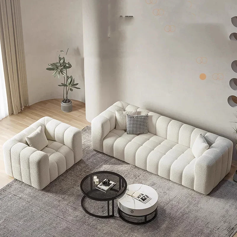 Funky Puff White Sofa Nordic Luxury Relaxing Modern Sofas Living Room Woonkamer Banken Modern Patio Sillon CamaHotel Furniture