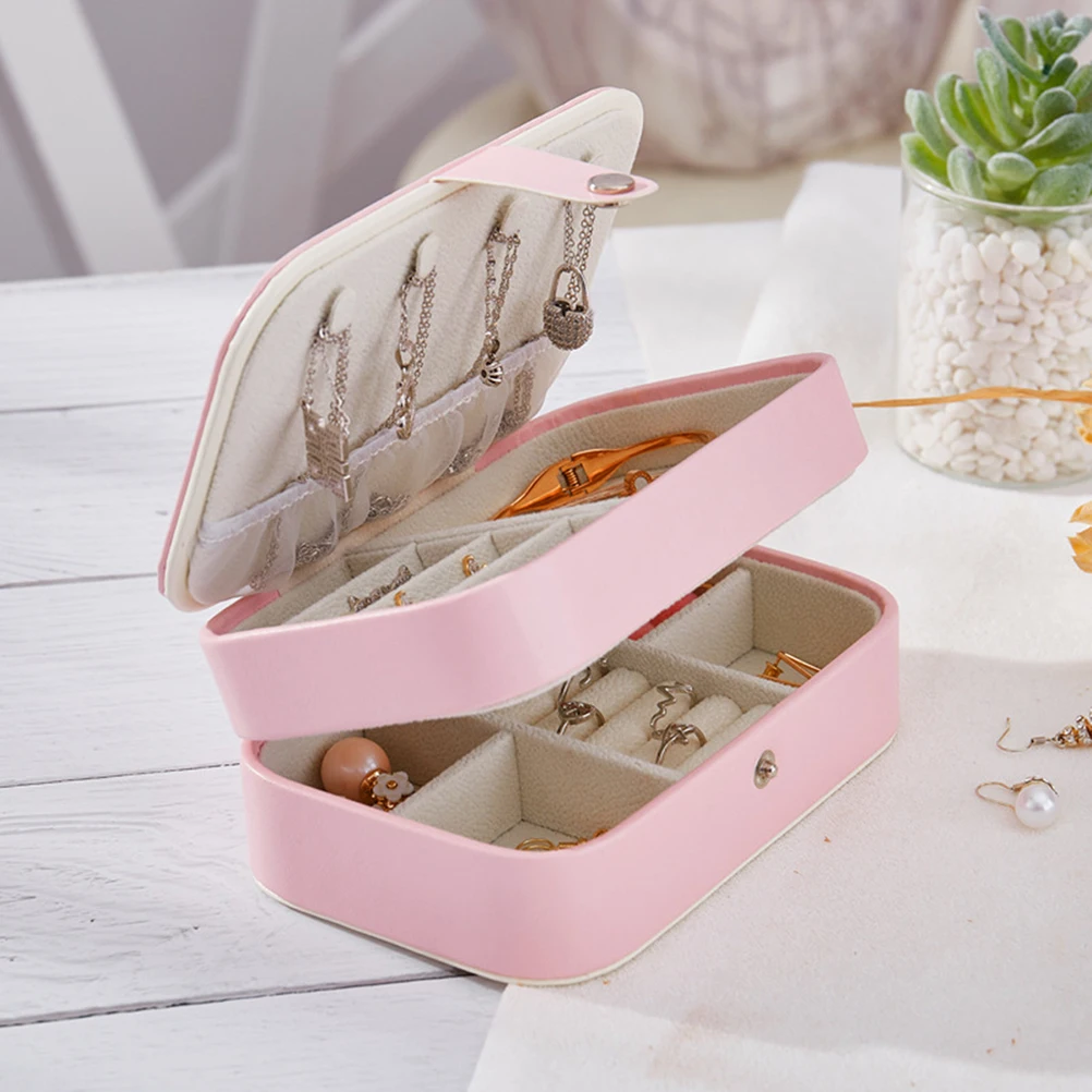 Jewelry Box Jewellery Organizer for Women Travel Jewlery Case Storage Earring Holder Small  Layer Girls Holder Jewlery Storage