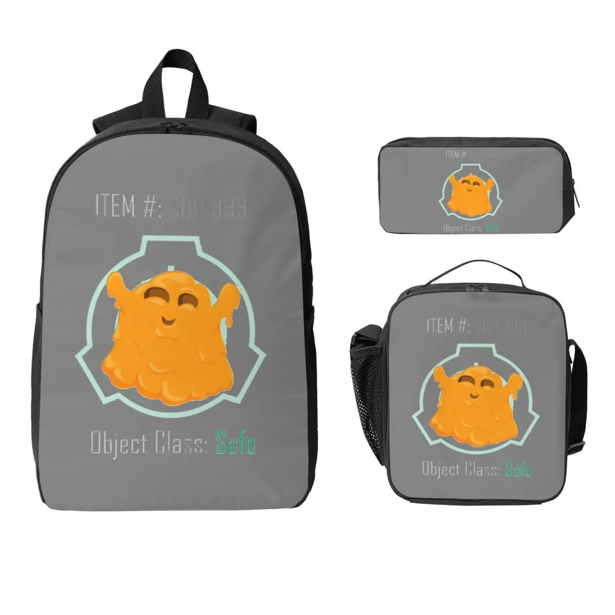 

SCP 999 Backpack Student Boys Girls BookBag School Bag Computer Shoulder Bags 3ps Insulated Lunch Bag Pencil Case