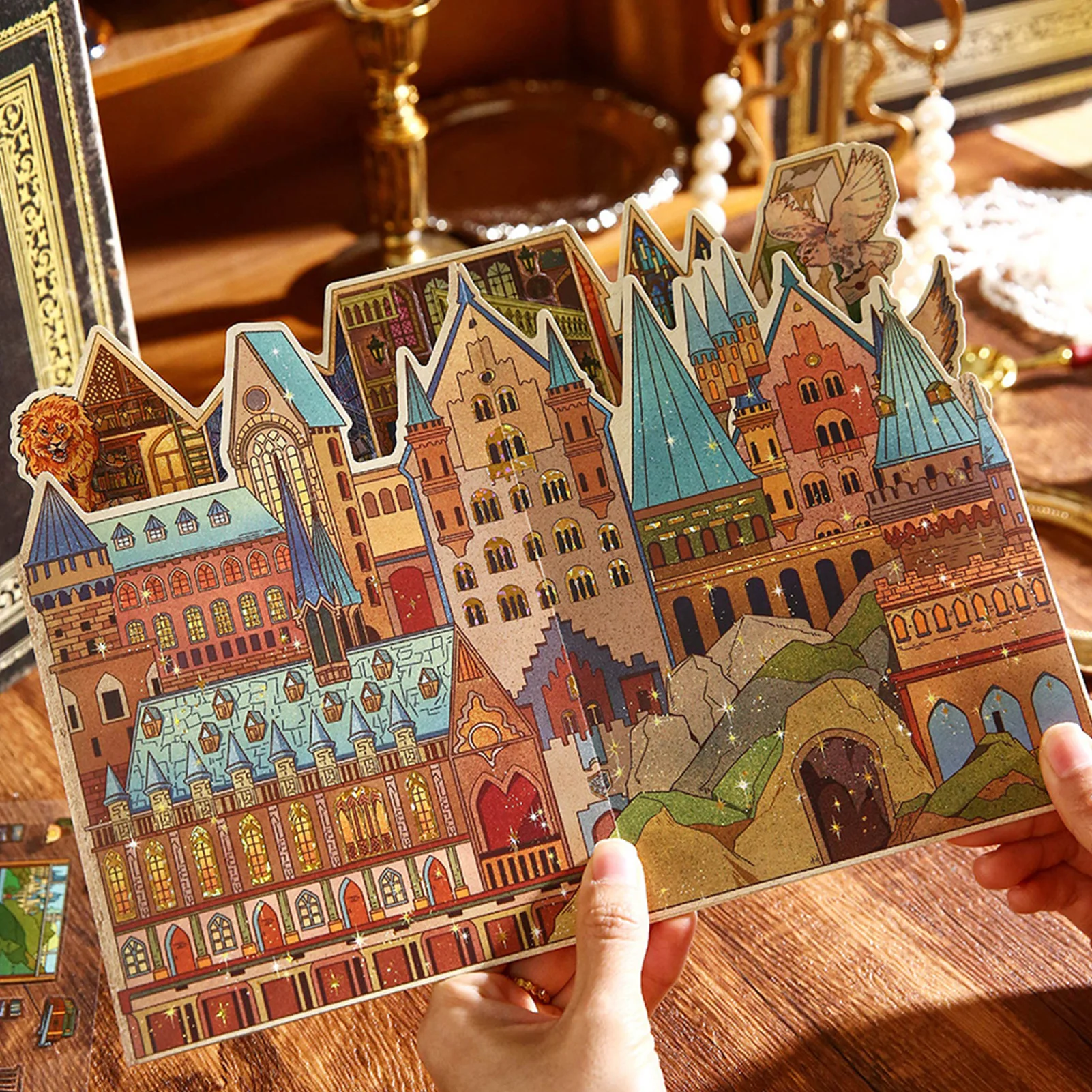 

PVC 3D Scene Stickers Eternal Night Sea and Unceasing Spell Theme Reusable Journal Scrapbook Decor For Kids