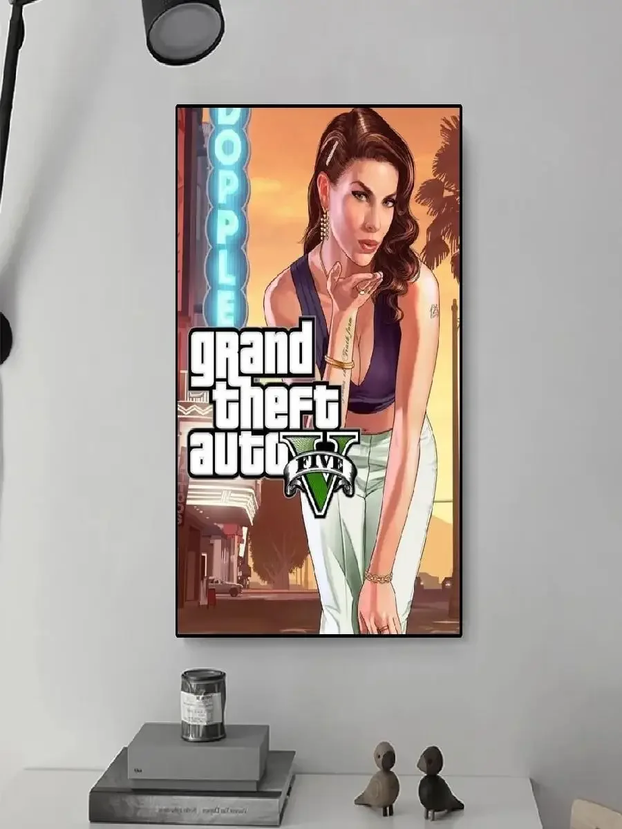 ملصق قماش GTA Vice City - طباعة فنية جدارية مخصصة عالية الدقة لديكور المنزل
