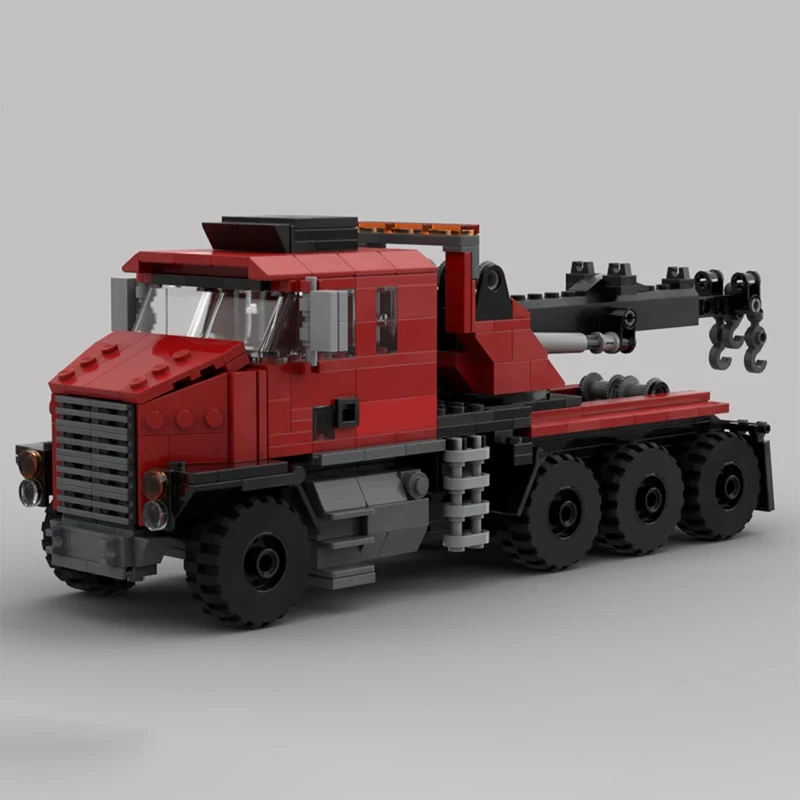 

499 шт. MOC городской автомобиль Oshkosh HET сверхмощный прицеп модель сборка строительные блоки игрушки детский подарок на день рождения