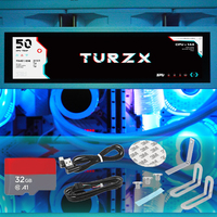 8.8in IPS Type-C Secondary Screen Case CPU GPU RAM Computer Monitor AIDA6 Free Secondary Display with 32G Card for Computer Case