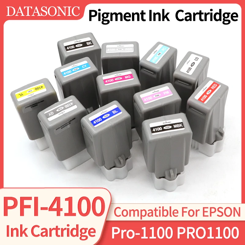 80ML PRO1100 Pro-1100 Ink Cartridge PFI-4100 Pigment Ink Compatible For Canon PRO-1100 PRO1100 Printer 12 colors available