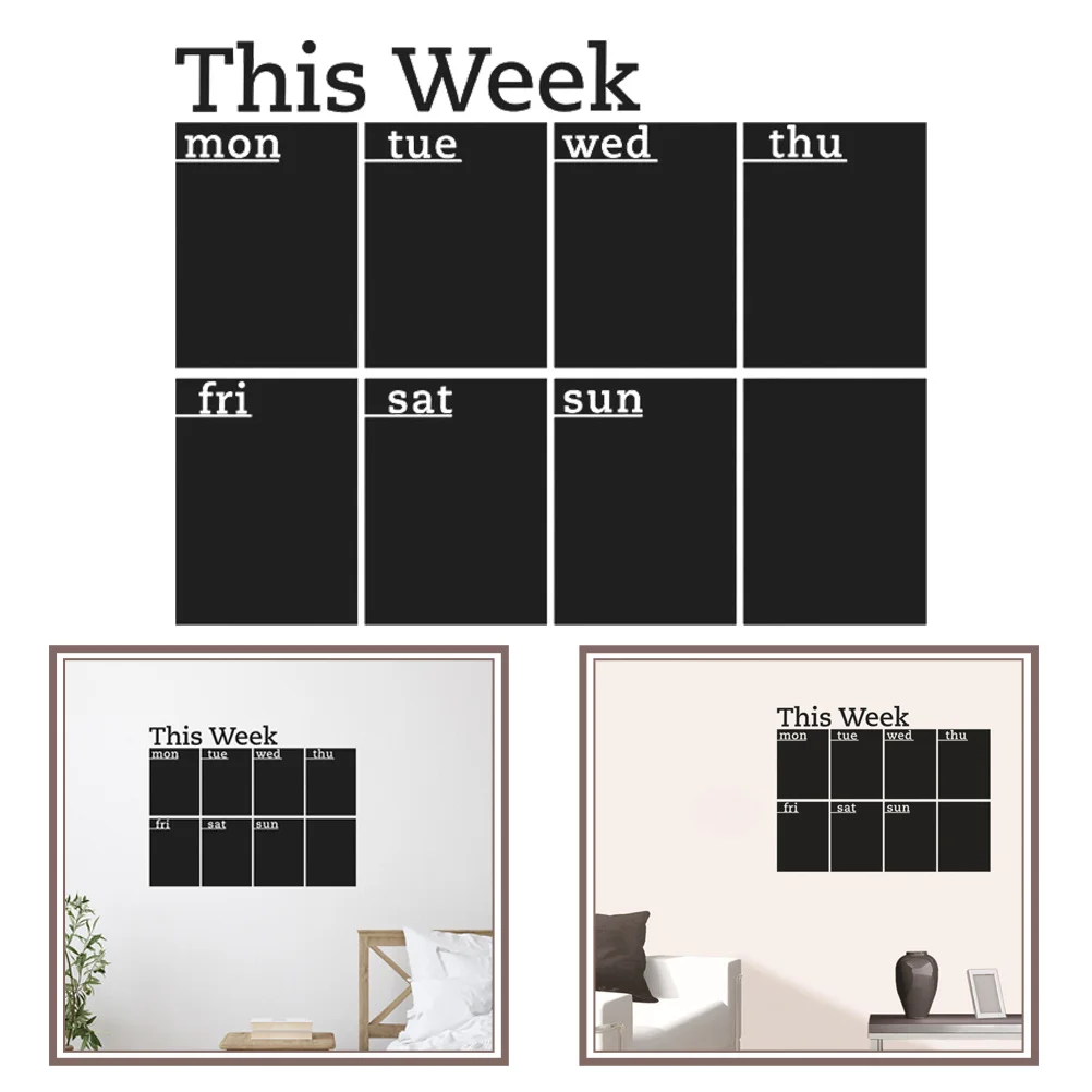 Chalkboard Sticker Blackboard Peel Stick Weekly Planner Board For Fridge Wall Office Home School Use Household Plan Accessory