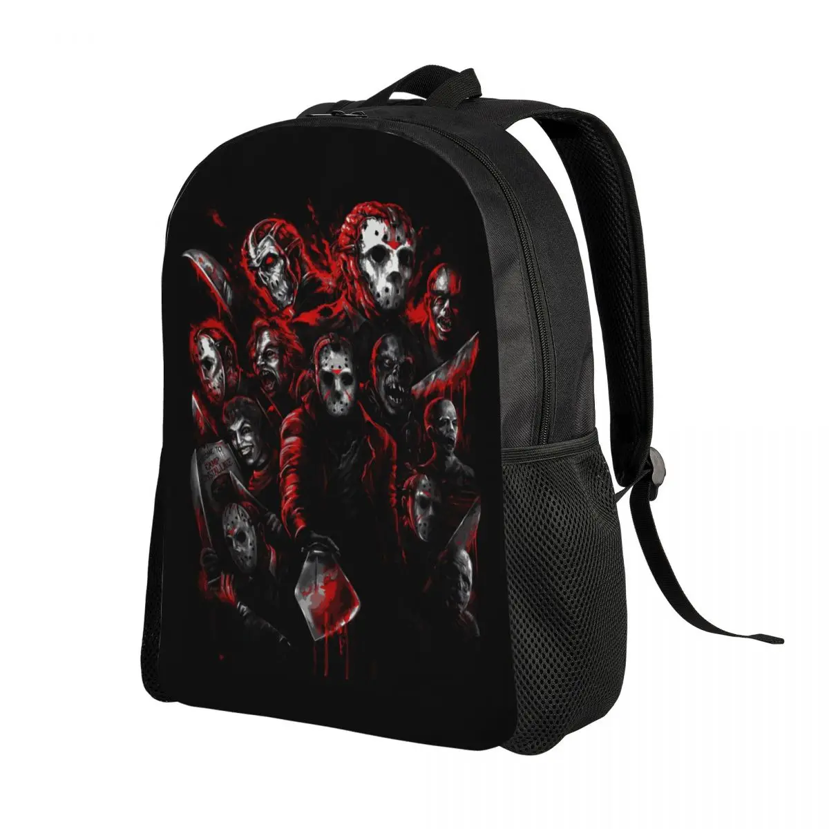 Horror Movie Character Murderers Laptop Backpack Men Women Fashion Bookbag for College School Student Halloween Film Bags