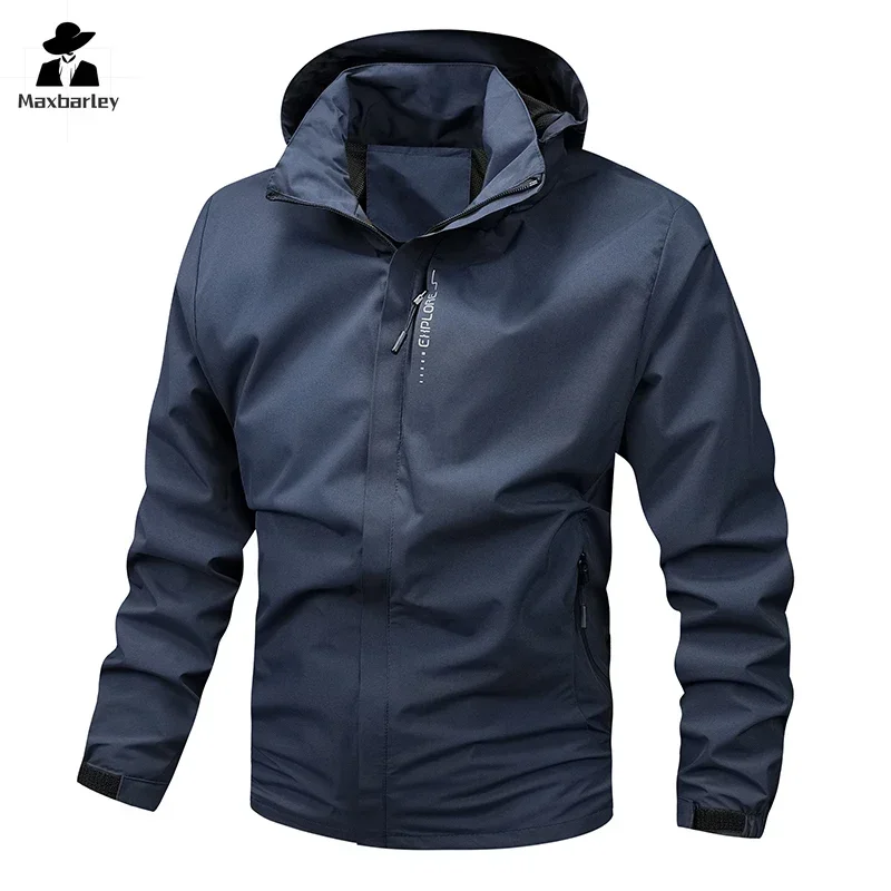 

Autumn 2024 Jacket Men's Trendy Casual Loose Detachable Hooded Windbreaker Gorpcore Travel Camping Soft Case Waterproof Coat