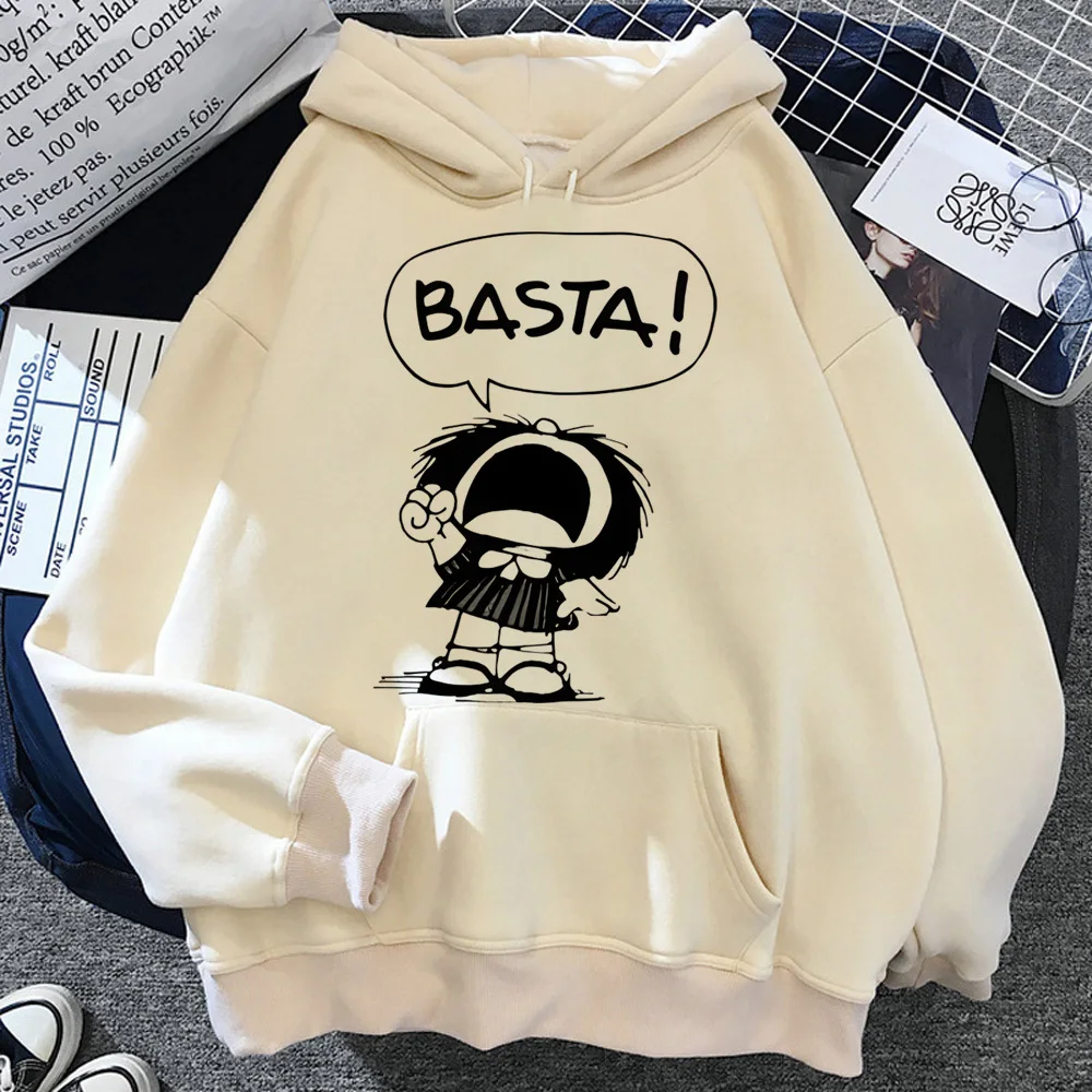 Basta hoodie graphic streetwear comic trendy winter pattern female hoddie pattern modern style manga designer