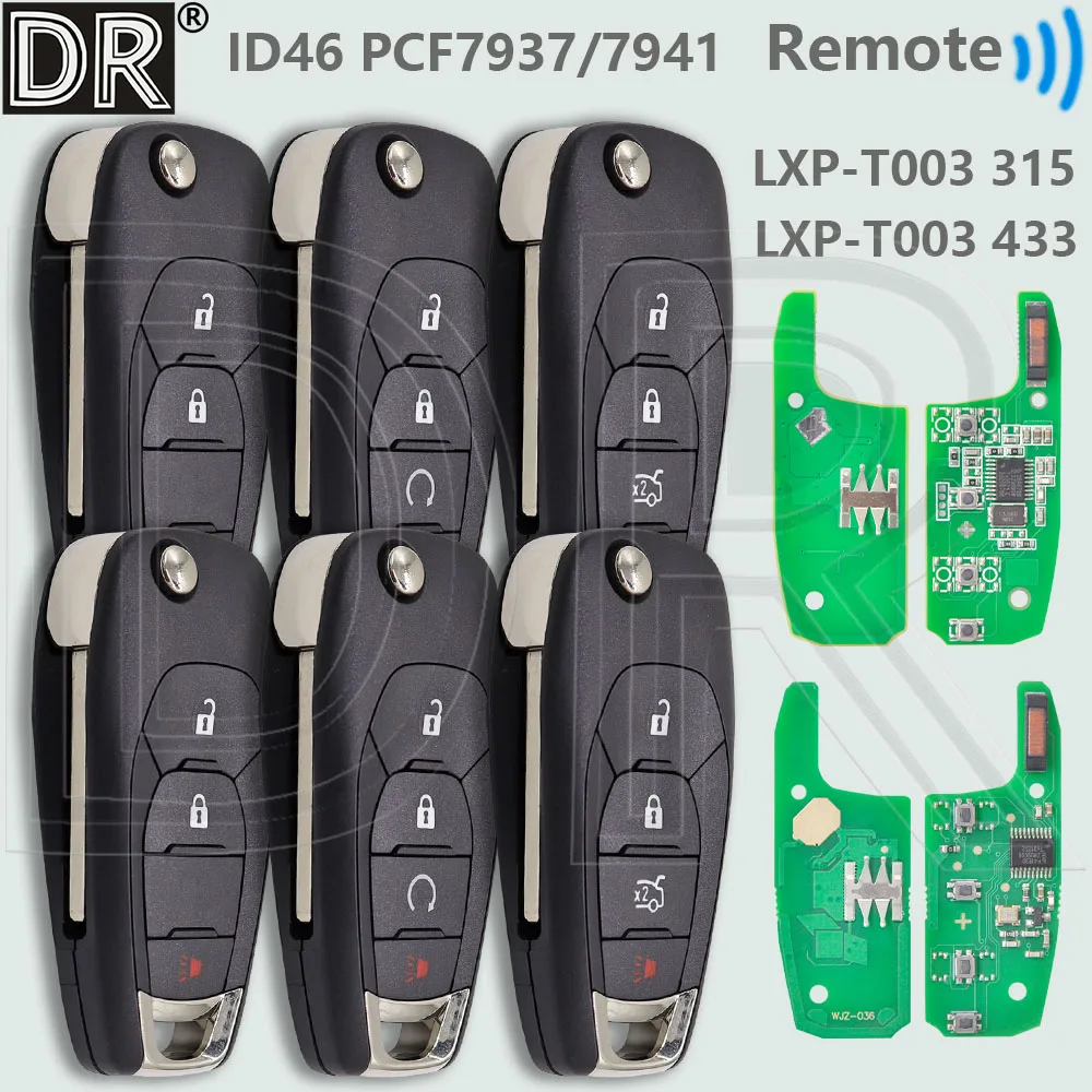 

DR 315/433MHz ID46 PCF7941 Car Remote Key For Chevrolet Avo Cruze XL7 XL8 Trailblazer Onix Tracker Colorado RS Sonic Trax Spark