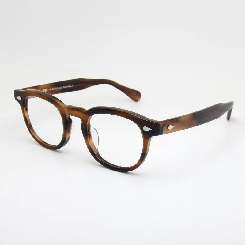 

Top Grade Acetate Japanese Handmade Prescription 504 Men Myopia Glasses Frame Engraving Retro Square Designer for Women Eyewear