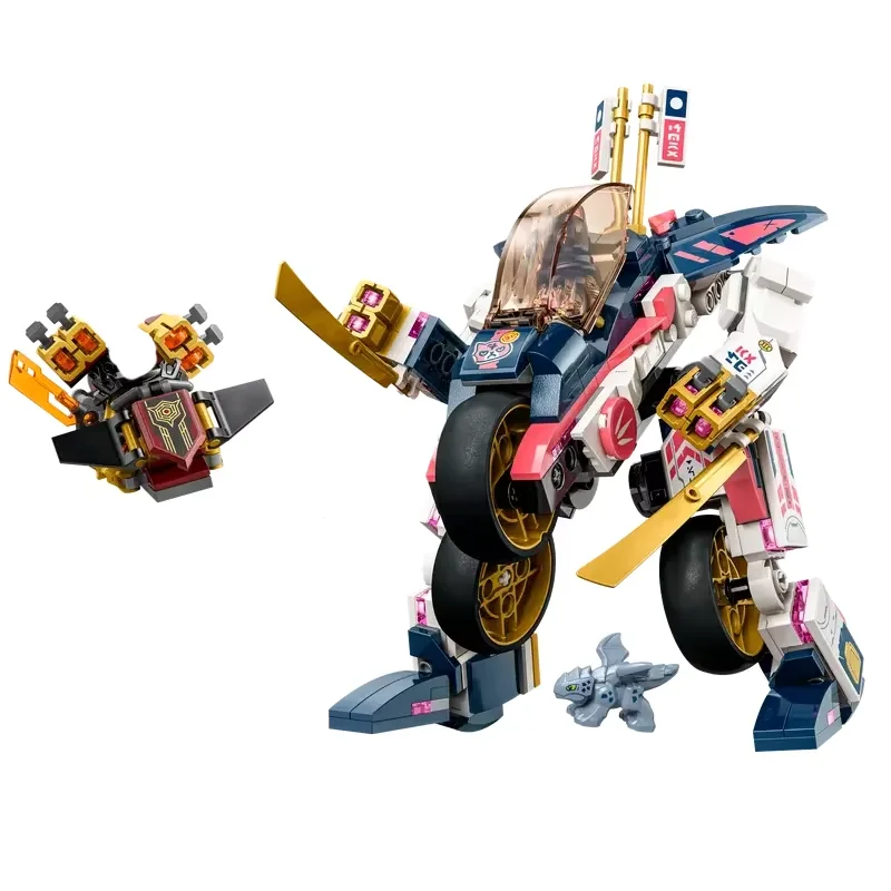 Compatible MOC Sets Ninja Series Building Blocks  Sora's Transforming Mech Bike Racer Children's Toys Gift