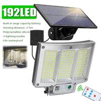1PC 192 LED Split Solar Light Outdoor Waterproof with Motion Sensor Floodlight Remote Control 3 Modes for Patio Garage Backyard