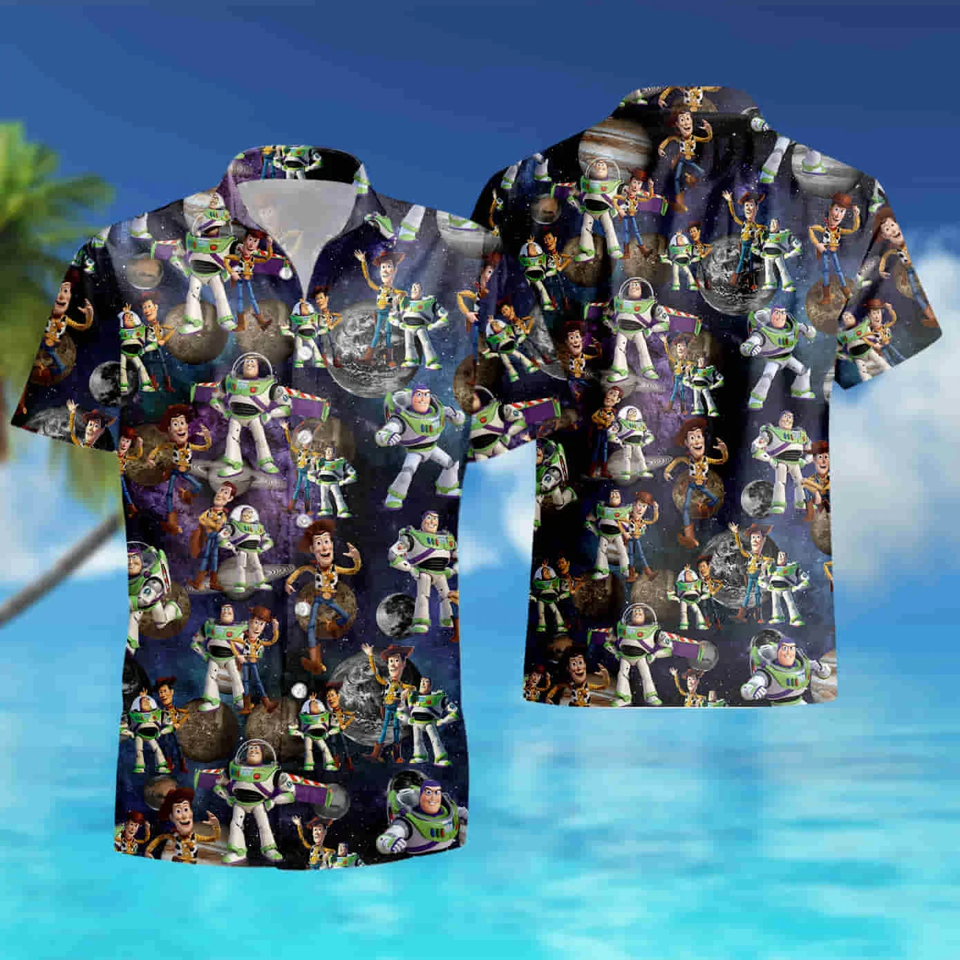 Camisas hawaianas de Toy Story para hombres y mujeres, camisas de manga corta con botones, camisas hawaianas de Disney, camisas casuales de playa, camisas de fiesta, moda