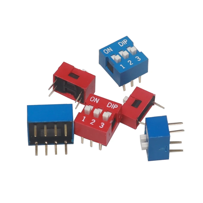 【5PCS】 Slide Type Switch Module 1 2 3 4 5 6 7 8 10 12PIN 2.54mm Position Way DIP Pitch Toggle Switch Blue Snap Switch Dial