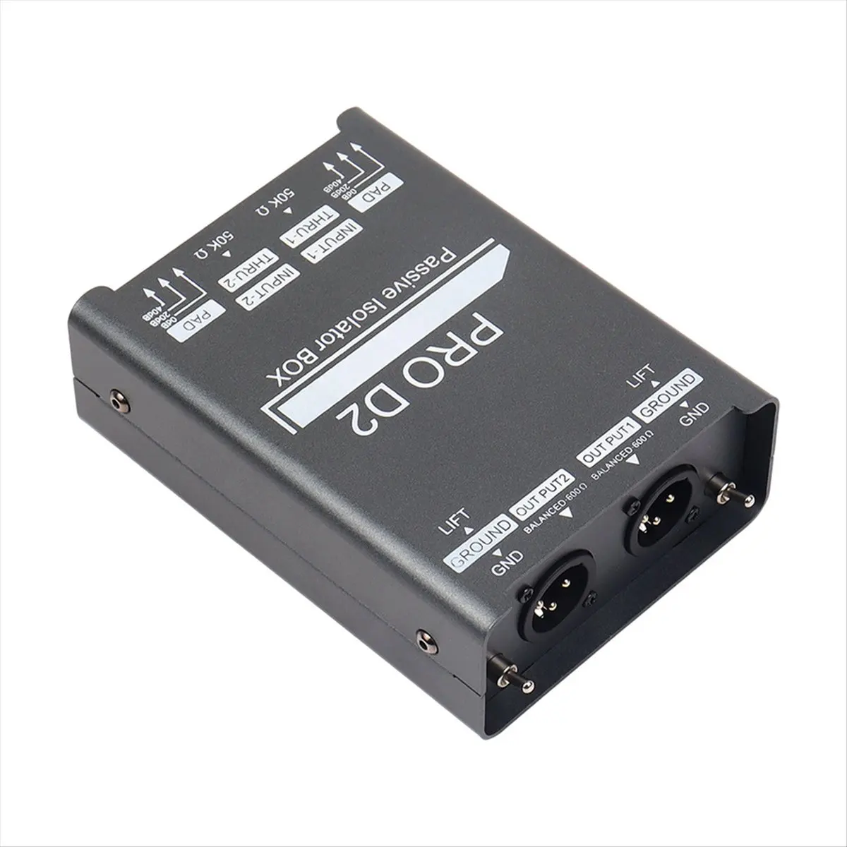 (AD10) PRO D2 Passive Isolator BOX Audio Isolator Bass Guitar DI Box Impedance Converter DI BOX Current Sound Noise Mixer