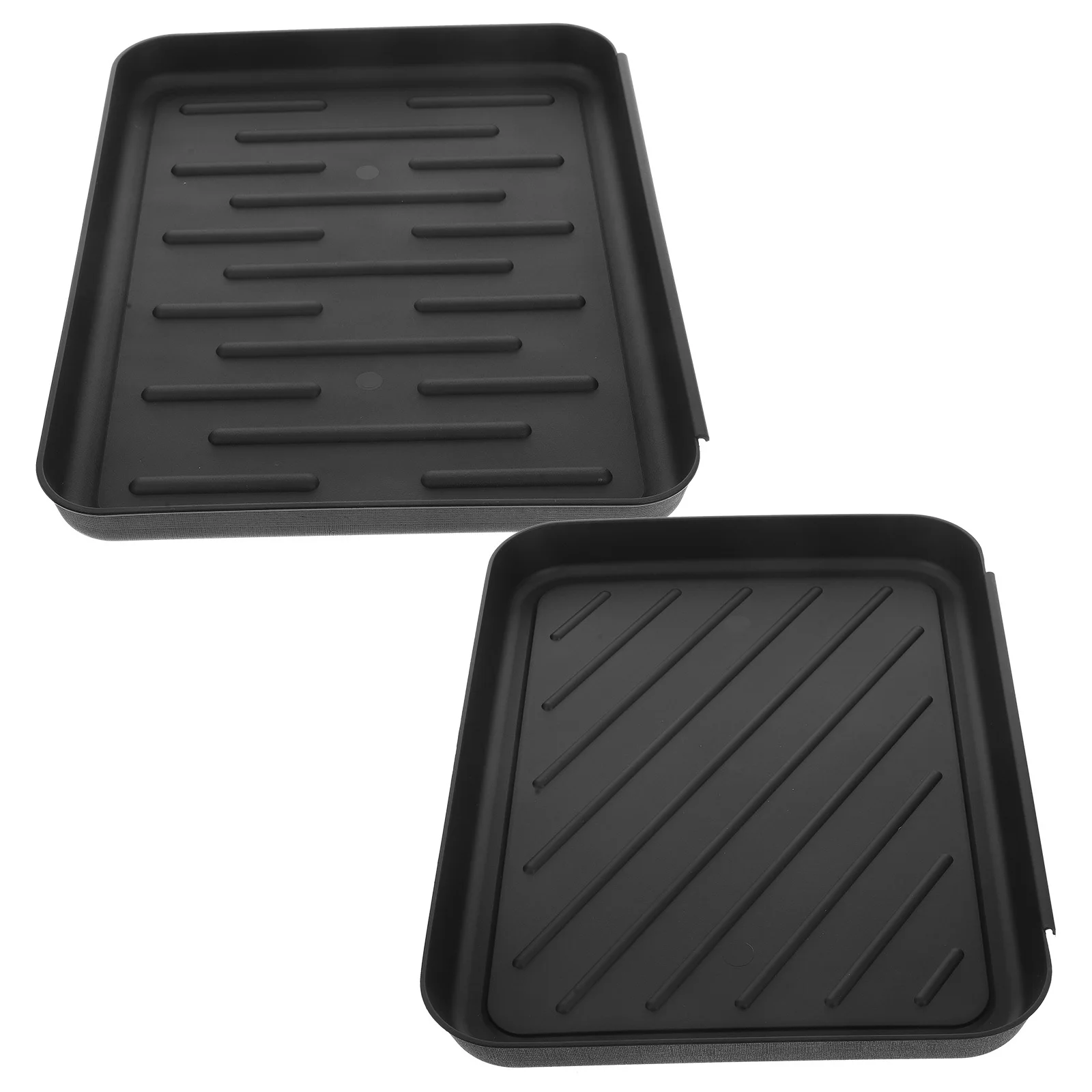 

2pcs Heavy Duty Waterproof Shoe Tray For Entryway Car Trunk Multifunctional Plastic Boot Mat Indoor Outdoor Use Mud Floor