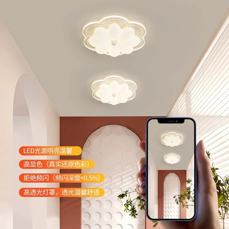Aisle corridor light simple modern cream wind creative petals balcony entrance ceiling light Internet celebrity explosion entry