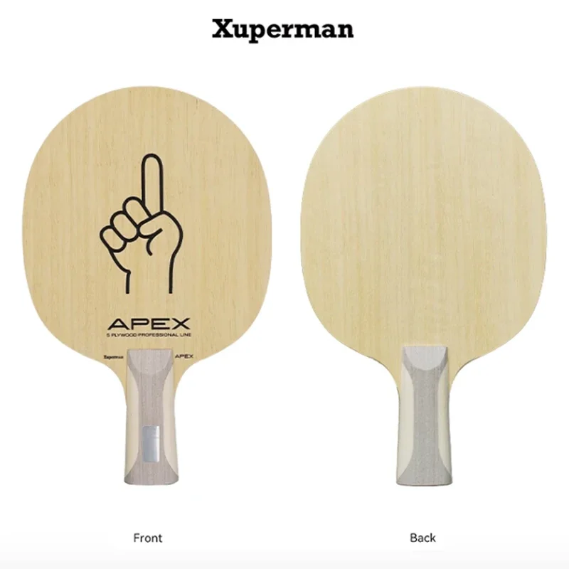 Xuperman Xuxin تنس الطاولة بليد 5-Ply APEX الخشب النقي بينغ بونغ مجداف القشرة المواد السطحية المهنية تنس طاولة بليد