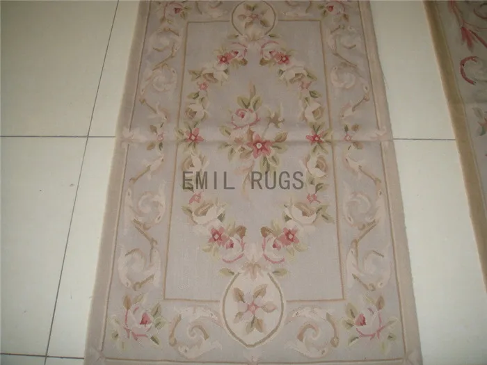 French Aubusson Carpet Fine Chinese Hand-woven Aubusson Woven Sofa Floor Use Wool Knitting Carpets