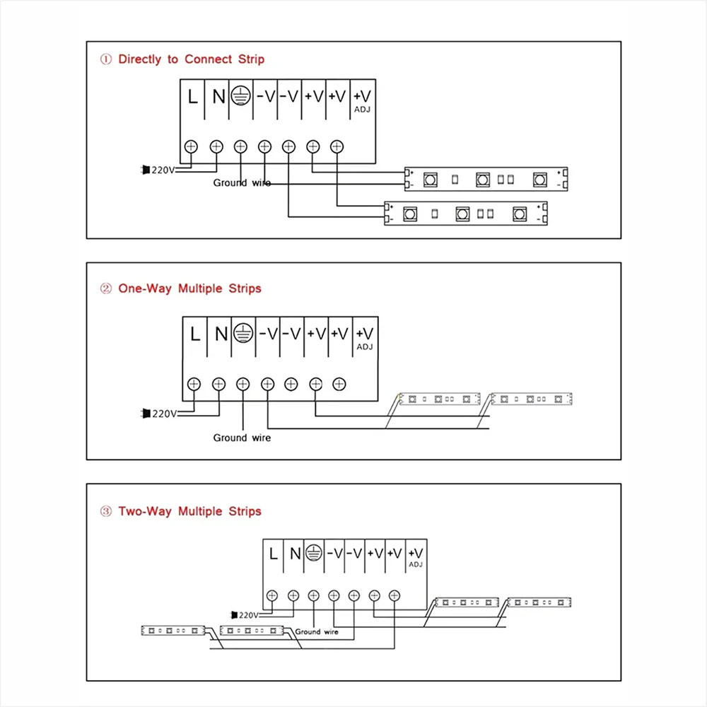 5 فولت إمدادات الطاقة LED محولات الإضاءة 50 واط 60 واط 200 واط 300 واط 400 واط 500 واط AC190-240V محول سائق لأضواء قطاع Led DC12V/24 فولت