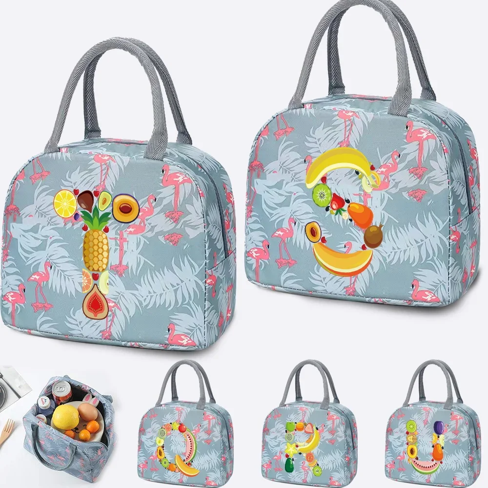 

Insulated Lunch Carry Bag Thermal Portable Bags for Women Fruit School Trip Lunch Picnic Dinner Cooler Food Canvas Handbags