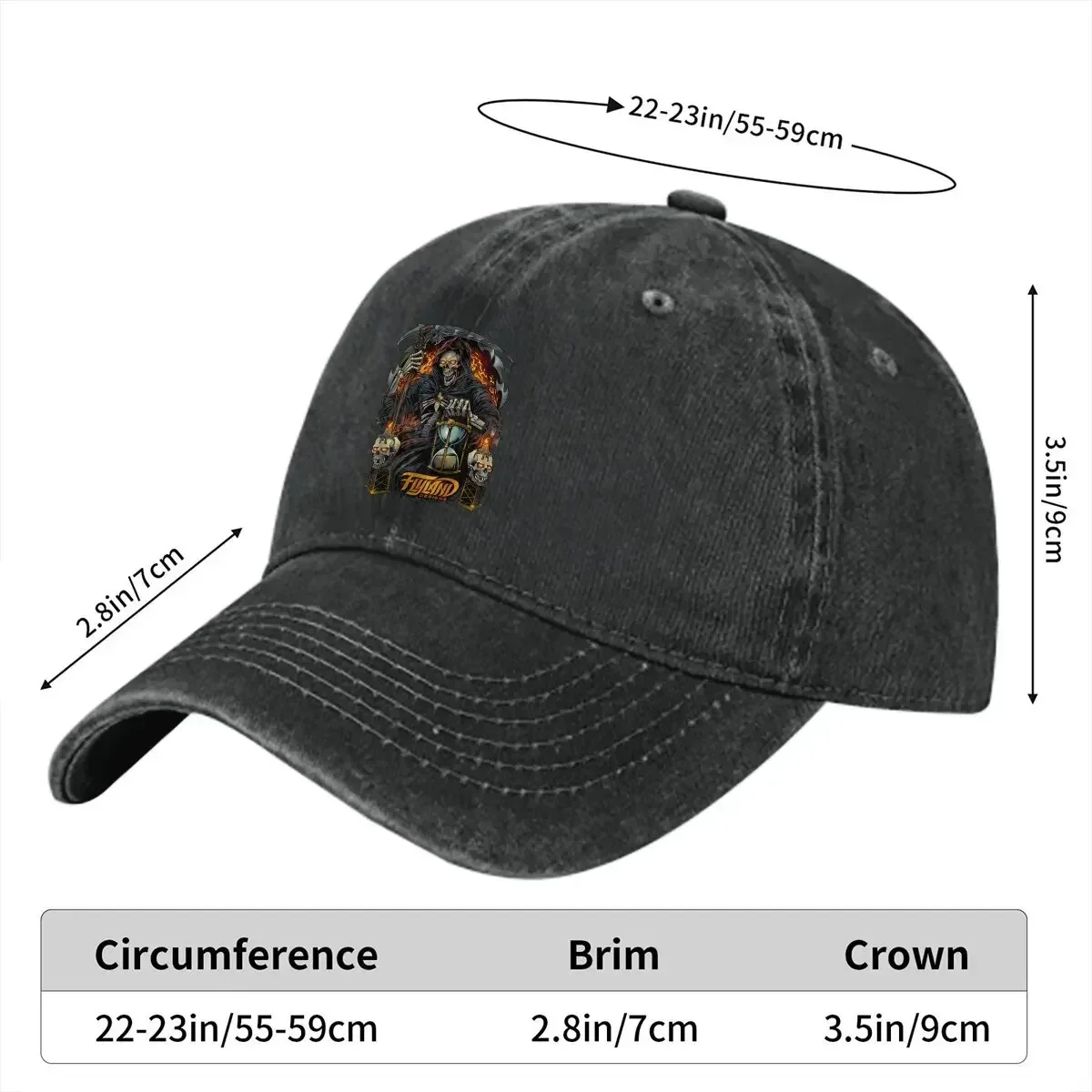 2026 New Grim Reaper with Hourglass Baseball Cap Men Hats Women Visor Protection Snapback Scary Horror Lover Caps