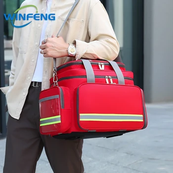 גדול קיבולת רפואי תיק חיצוני חירום הצלת תיבה עמיד למים רעיוני אוקספורד רב כיס נסיעות שקיות